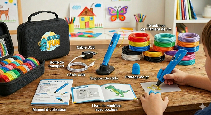 Stylo 3D Créatif - Pack Créateur (200m)